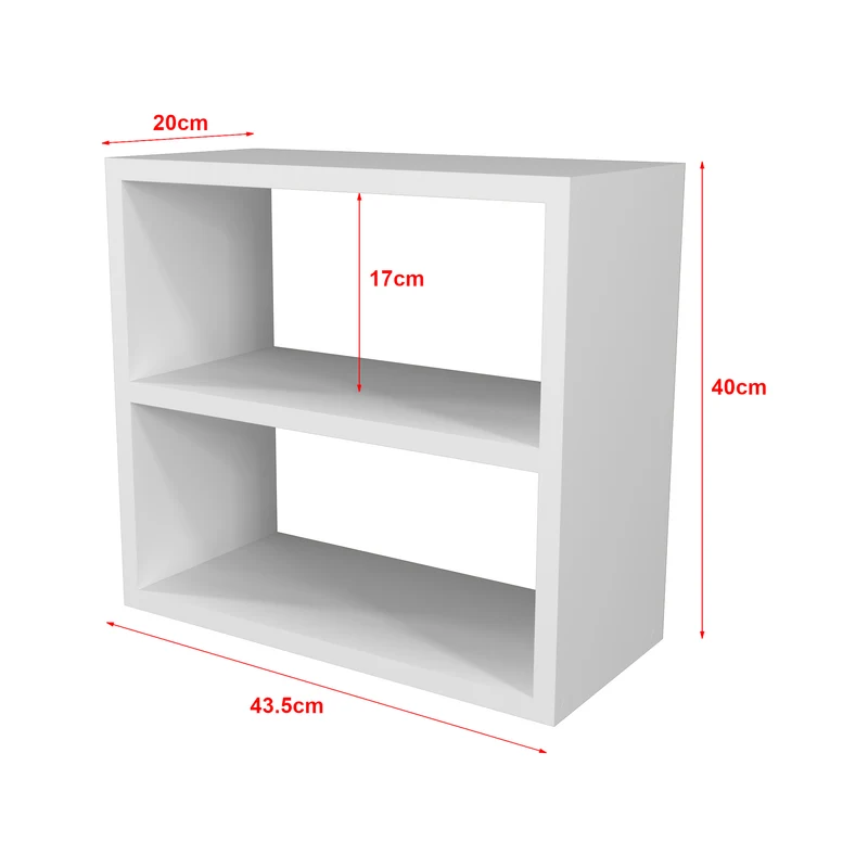 Étagère de cuisine autoportante à 2 niveaux 40 x 43,5 x 20 cm blanc 03_0006965