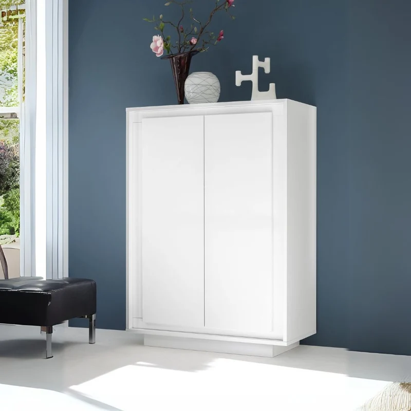 Mobile contenitore 106x146h cm con 2 ante colore bianco opaco - Tiki
