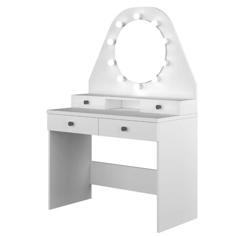Toeletta trucco 100 cm con specchio e luci a Led colore bianca
