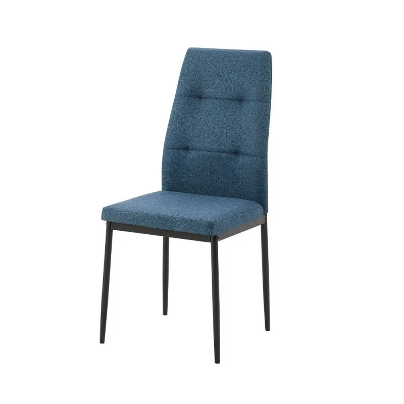 Set 4 sedie da pranzo tessuto blu 63.5x44x89h Adara