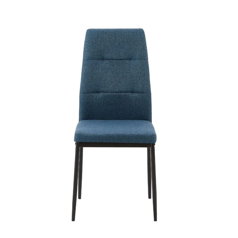 Set 4 sedie da pranzo tessuto blu 63.5x44x89h Adara