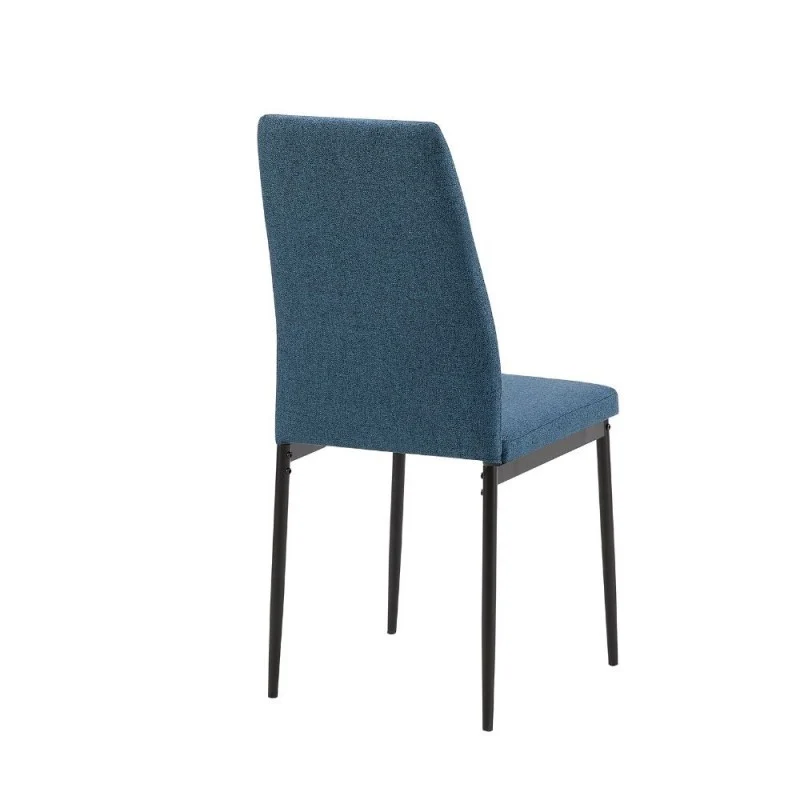 Set 4 sedie da pranzo tessuto blu 63.5x44x89h Adara