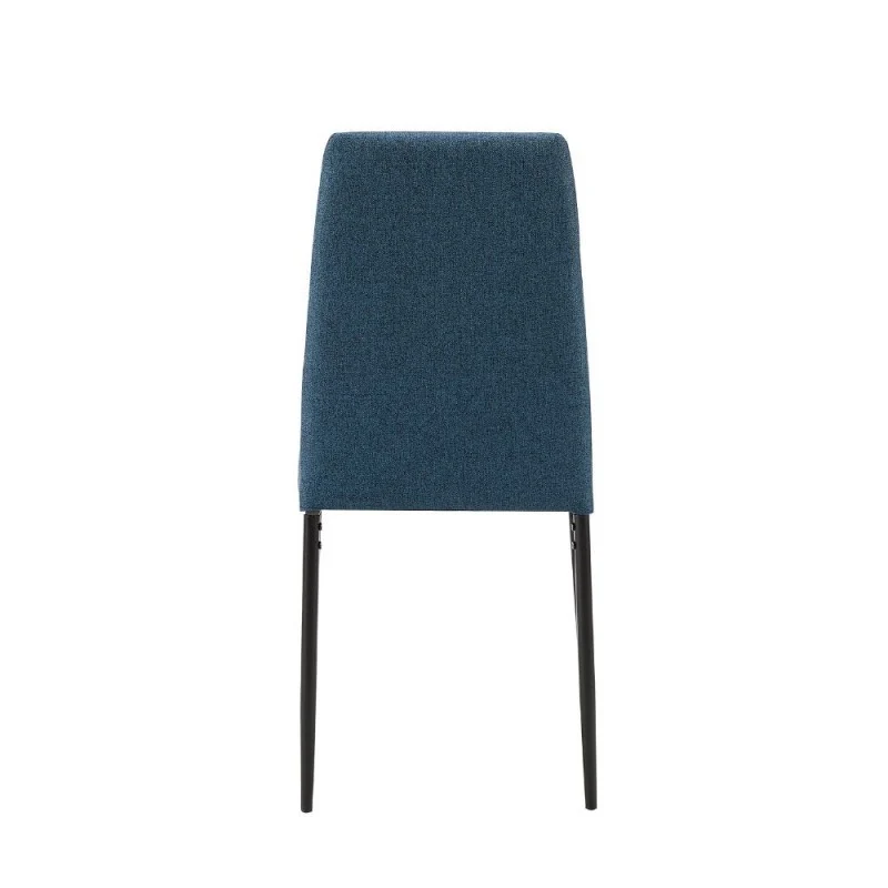 Set 4 sedie da pranzo tessuto blu 63.5x44x89h Adara