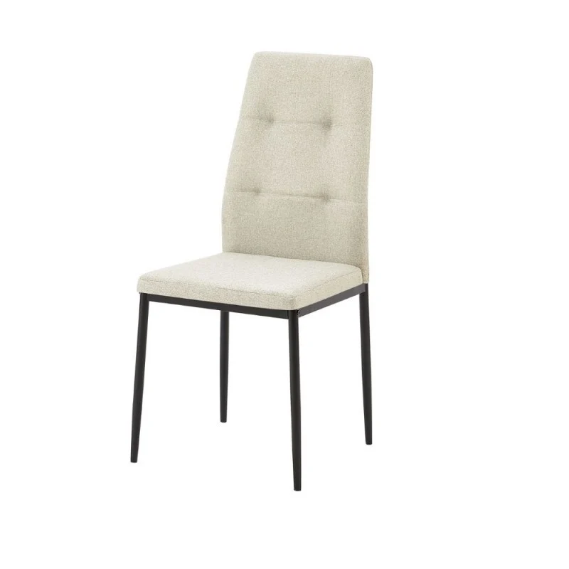 Set 4 sedie da pranzo tessuto beige 63.5x89h cm Adara