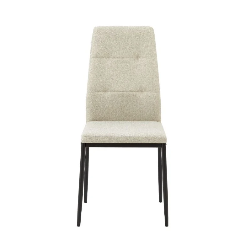 Set 4 sedie da pranzo tessuto beige 63.5x89h cm Adara
