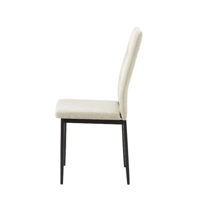 Set 4 sedie da pranzo tessuto beige 63.5x89h cm Adara