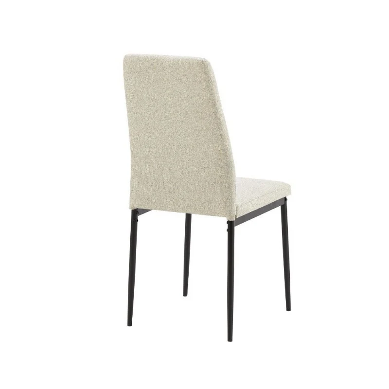 Set 4 sedie da pranzo tessuto beige 63.5x89h cm Adara