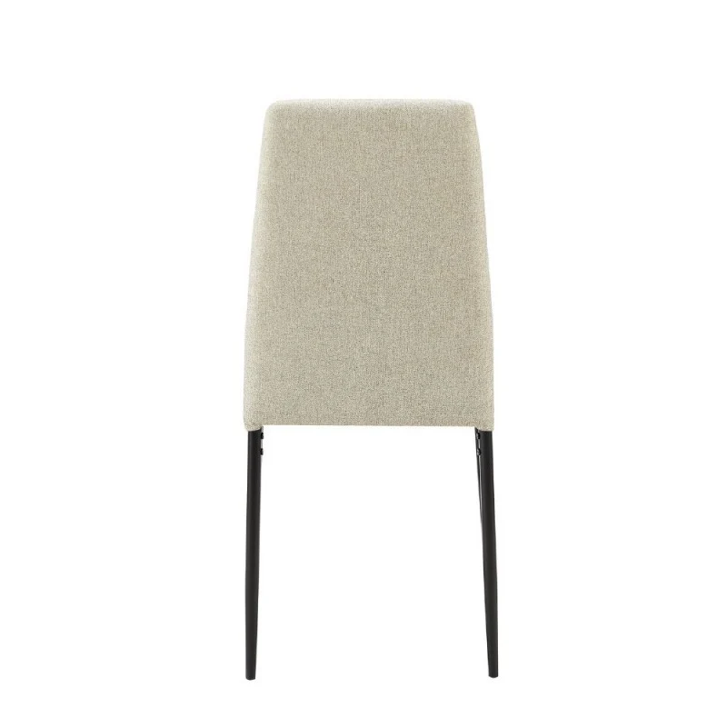 Set 4 sedie da pranzo tessuto beige 63.5x89h cm Adara