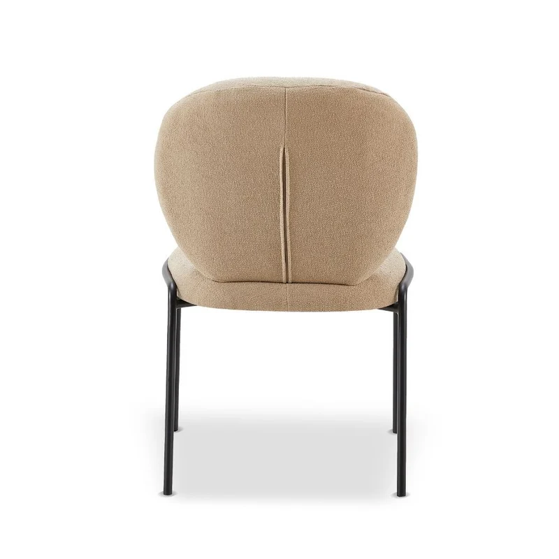 Set 2 Sedie da pranzo rivestita in tessuto colore beige 53x94h cm - Sirio