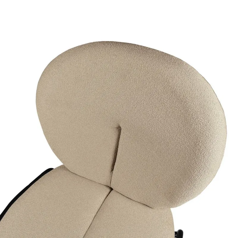 Set 2 Sedie da pranzo rivestita in tessuto colore beige 53x94h cm - Sirio