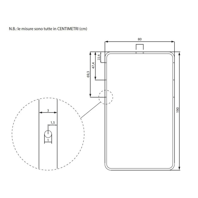 Rete a doghe singola 80x190 cm con telaio in acciaio per letto contenitore