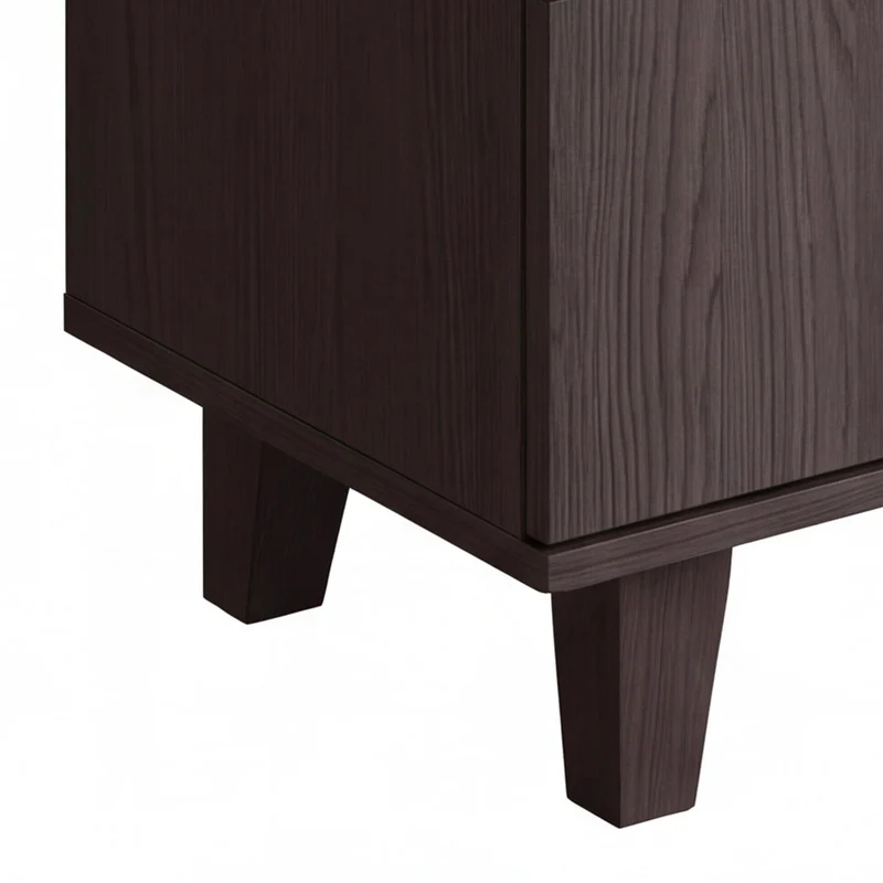 Vetrina credenza con 2 ante colore palissandro nero 110x159h cm - Zaira