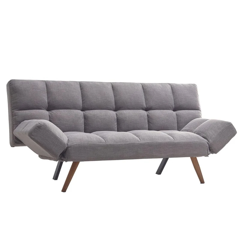 Divano letto con braccioli reclinabili colore grigio 181 cm - Dube