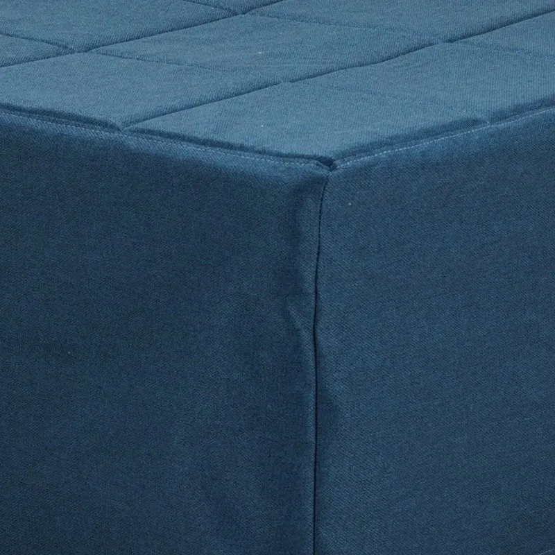 Pouf trasformabile in letto rivestimento in tessuto colore blu - Vega