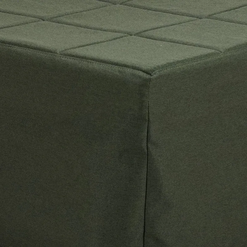 Pouf trasformabile in letto rivestimento in tessuto colore verde scuro - Vega