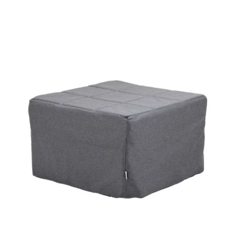 Pouf trasformabile in letto rivestimento in tessuto colore grigio - Vega