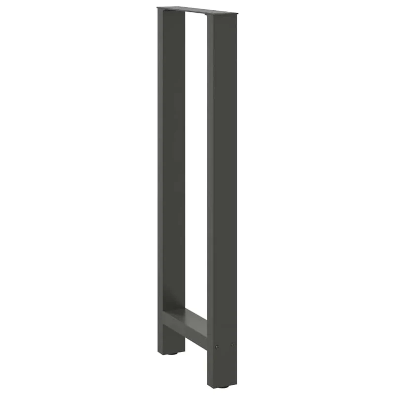 Lot de 2 pieds de table de bar modernes avec niveleurs réglables 50 x 110 cm en acier anthracite 02_0057594