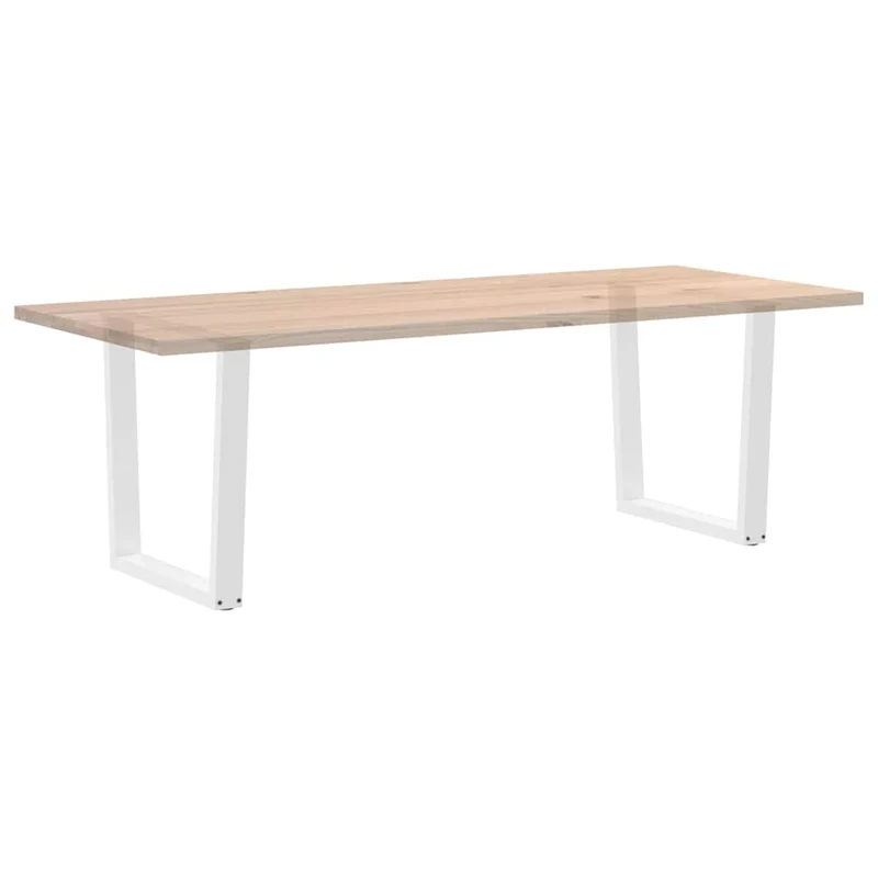 Lot de 2 pieds de table à manger en V réglables 80 x 73 cm pour bureau moderne en acier blanc 02_0056935