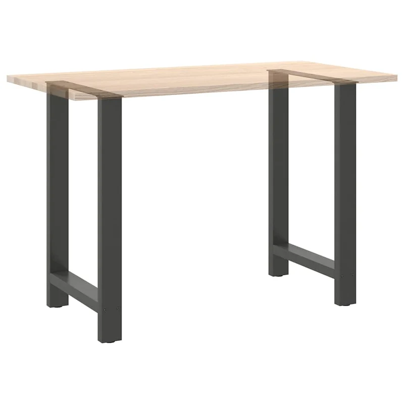 Lot de 2 pieds de table de bar carrés 60 x 90 cm stabilité réglable style moderne en acier anthracite 02_0057574