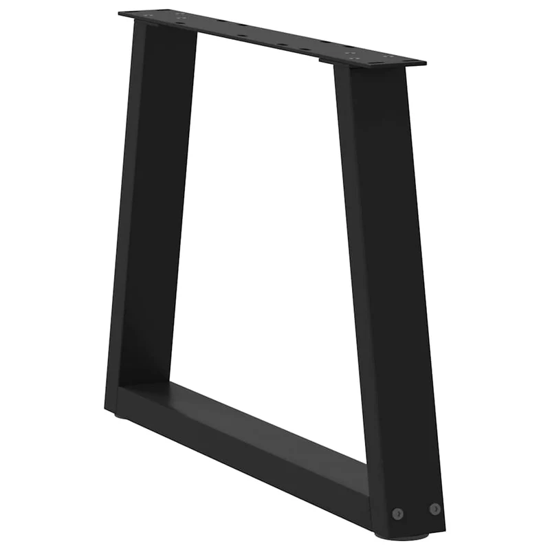 Lot de 2 pieds de table basse géométriques réglables 60 x 42-43,3 cm en acier noir 02_0056847