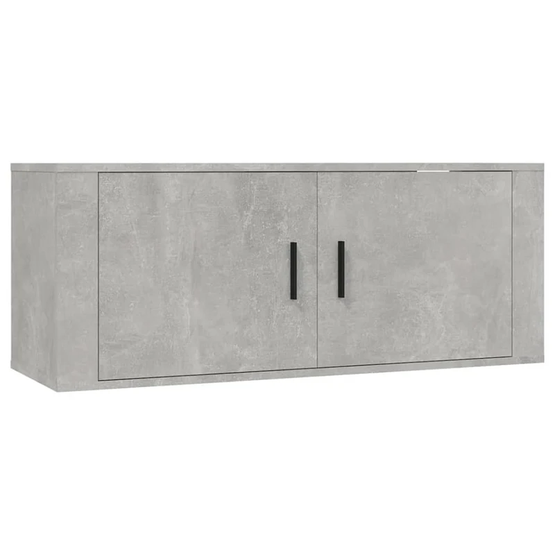Meubles TV muraux multimédia étagère télévision buffet téléviseur salle à manger salon chambre 2 pièces 100 x 34,5 x 40 cm gris 02_0028901