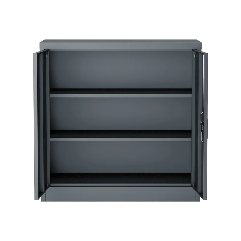 Armoire de bureau casier de bureau meuble de rangement pour salon bureau chambre atelier acier laqué 90 x 40 x 90 cm gris foncé 03_0006322