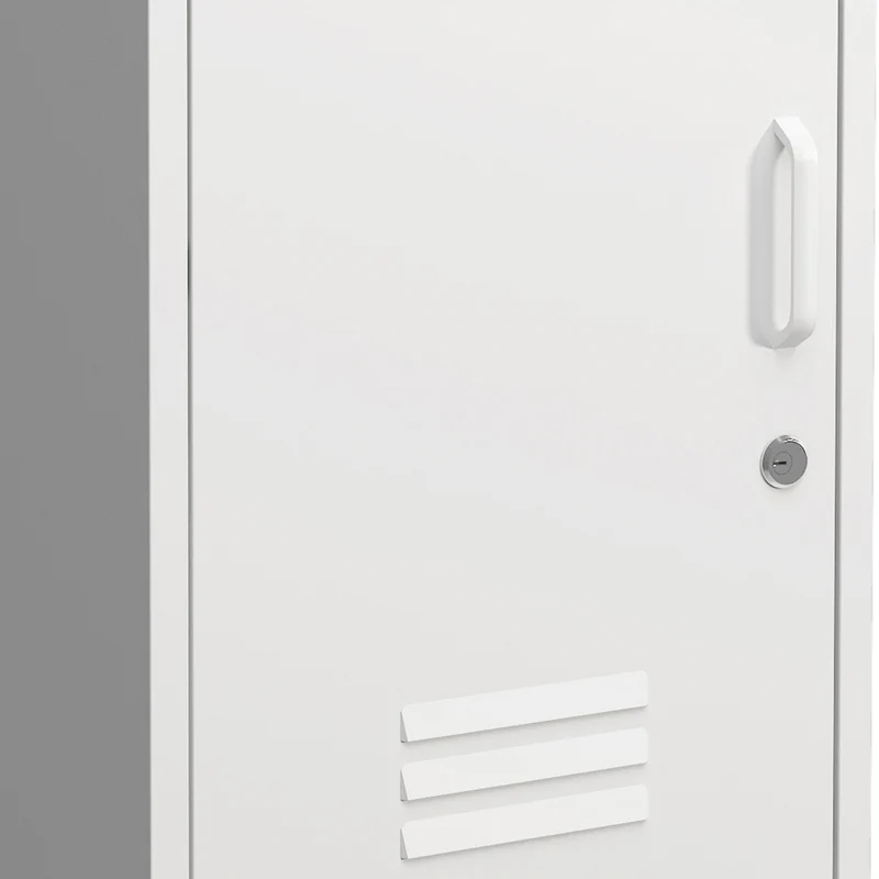Lot de 2 Table de chevet acier 82 x 35 x 35 cm blanc 03_0008691
