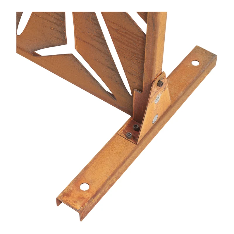 Paravent acier corten 180 x 90 x 40 cm rouille 03_0010229