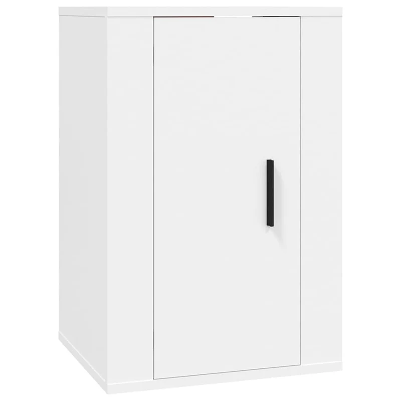 Ensemble de meubles armoire buffet TV télévision salon chambre séjour 3 pièces bois d'ingénierie blanc 02_0024466