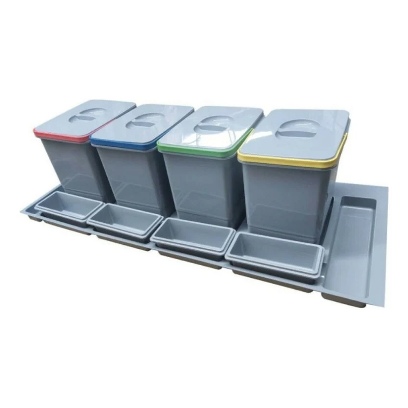 Pattumiera sottolavello con 4 contenitori e 4 vaschette - PRATIKO1200