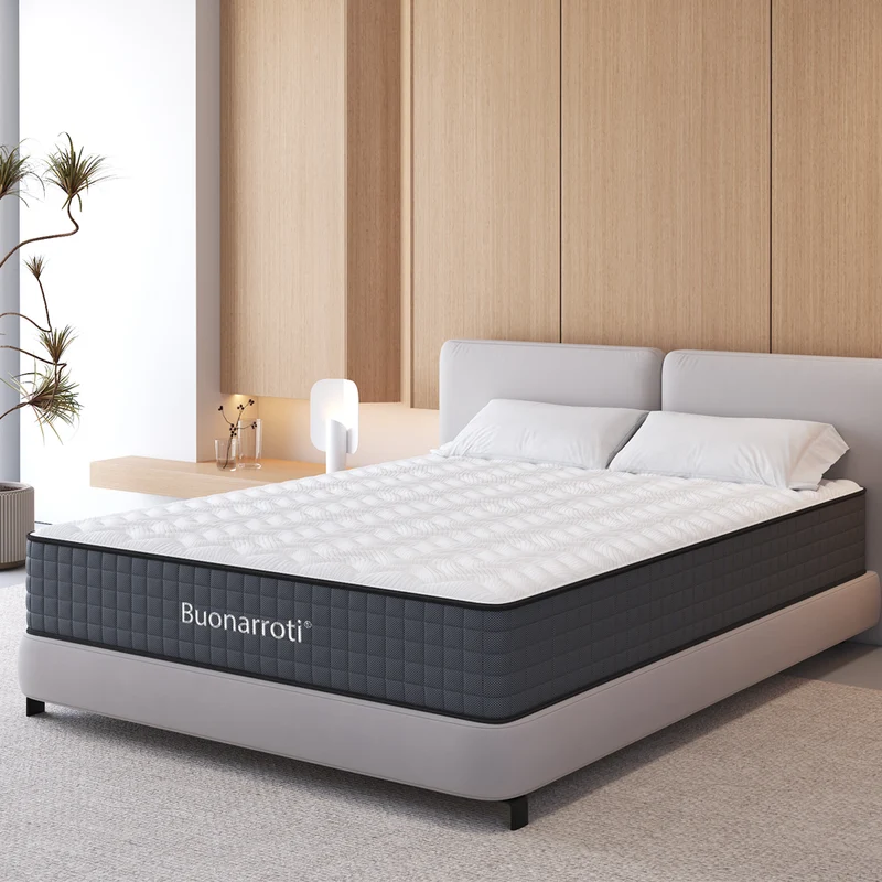 Materasso matrimoniale 160x190X25H cm con molle insacchettate e memory foam - Balto