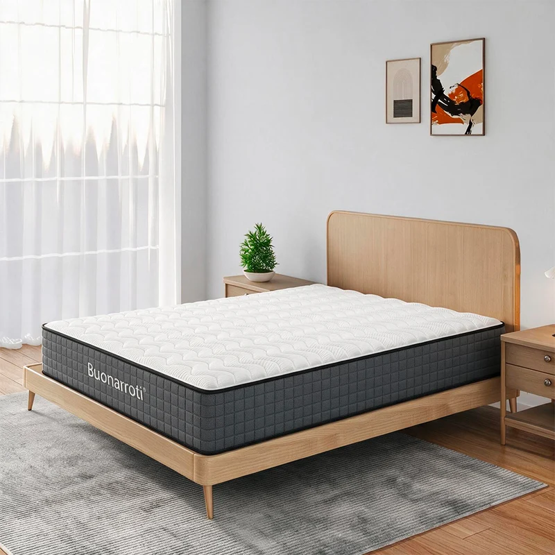 Materasso francese 140x190X25H cm con molle insacchettate e memory foam - Balto