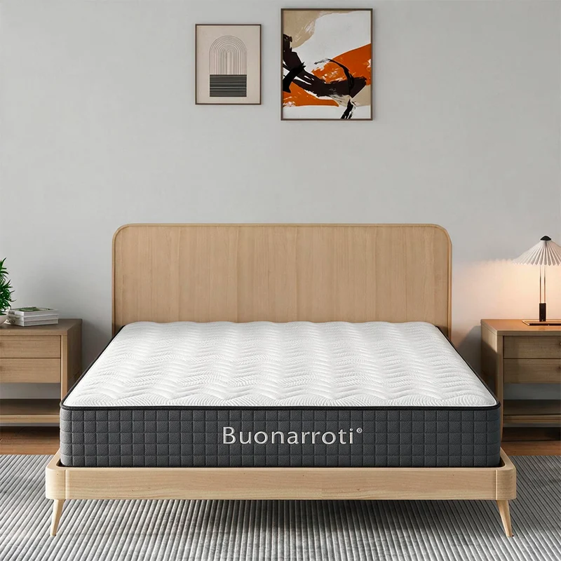 Materasso francese 140x190X25H cm con molle insacchettate e memory foam - Balto