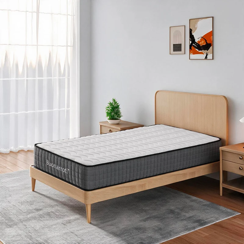 Materasso singolo 80x190X25H cm con molle insacchettate e memory foam - Balto