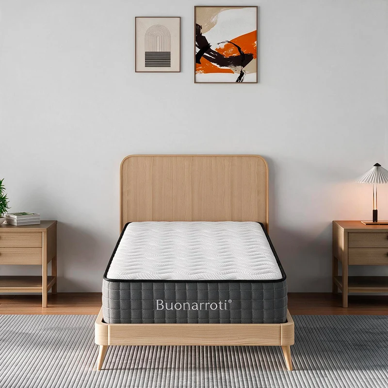 Materasso singolo 80x190X25H cm con molle insacchettate e memory foam - Balto