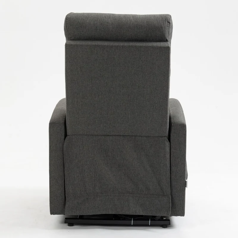 Poltrona alza persona con 1 motore e rivestimento in tessuto color grigio - Lorena