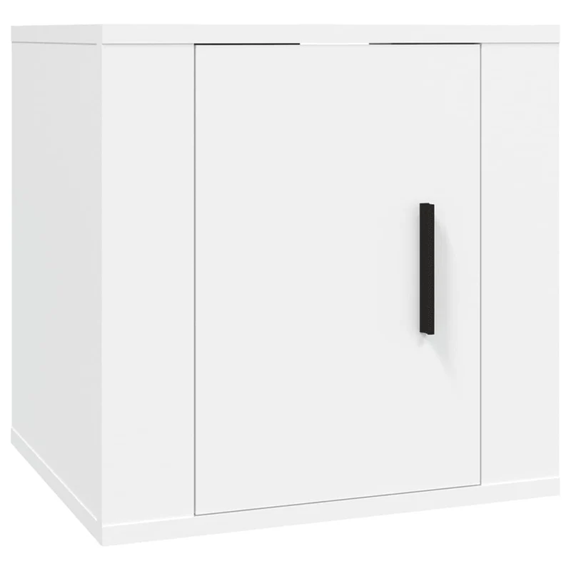 Ensemble de meubles armoire buffet TV télévision salon chambre séjour 8 pièces bois d'ingénierie blanc 02_0025236