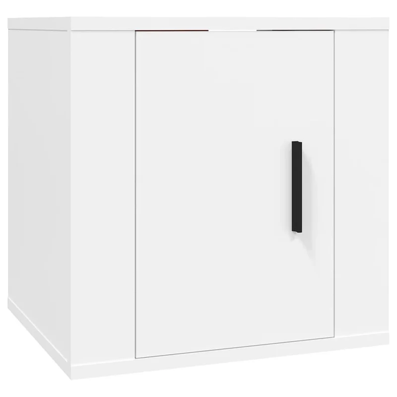 Ensemble de meubles armoire buffet TV télévision salon chambre séjour 5 pièces bois d'ingénierie blanc 02_0024868