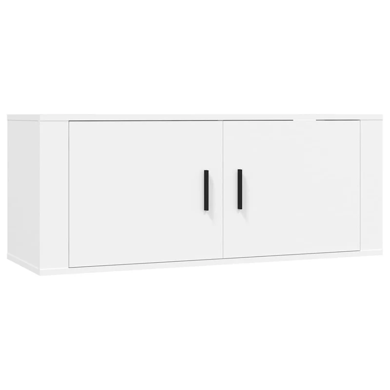 Ensemble de meubles armoire buffet TV télévision salon chambre séjour 3 pièces bois d'ingénierie blanc 02_0024473