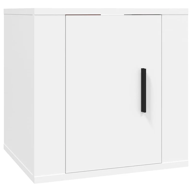 Ensemble de meubles armoire buffet TV télévision salon chambre séjour 3 pièces bois d'ingénierie blanc 02_0024473