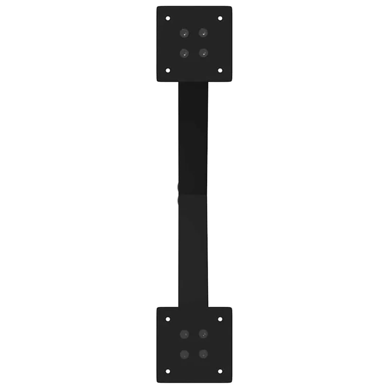 Lot de 2 pieds de table basse en forme de X 60 x 43 cm robustes avec niveaux réglables style moderne en acier noir 02_0057173