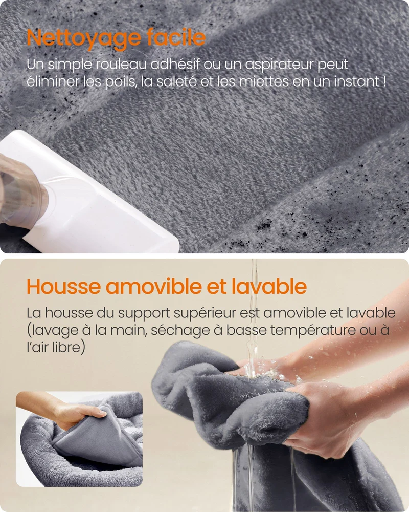 Arbre à chat 201 cm forme de tour taille xxl multi-niveaux 1 plateforme 1 panier 2 niches 2 hamacs dispositif anti-basculement gris clair 12_0003803