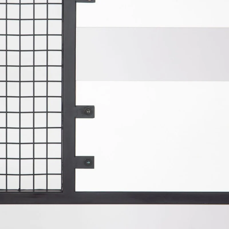 Mobile ingresso 78 cm in legno con appendiabiti in metallo nero e particolari colore bianco - Nomad