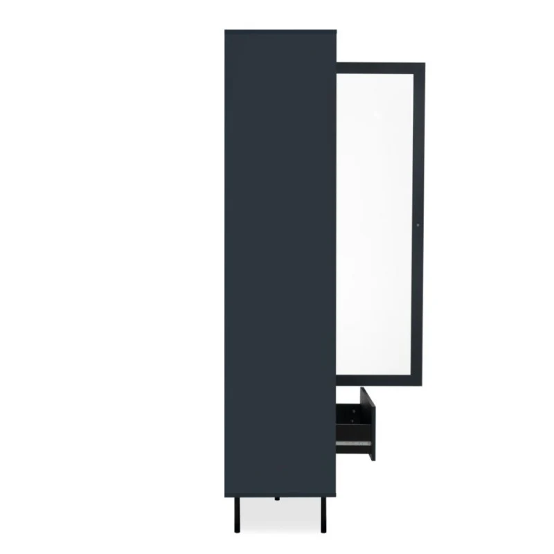 Vetrina con 2 ante a vetro e cassetto colore blue navy 183x100cm - Caracas