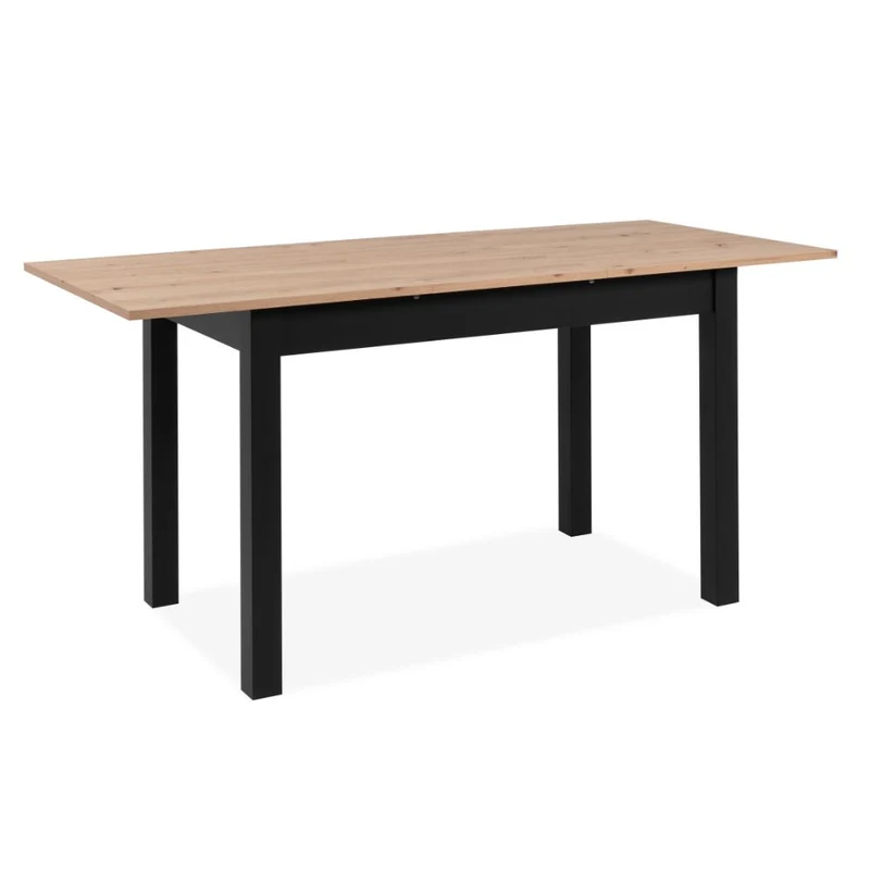 Tavolo allungabile colore rovere e gambe nere 120x70 cm - Coburg