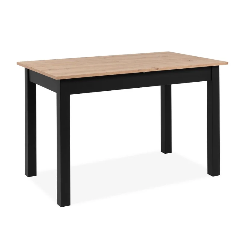 Tavolo allungabile colore rovere e gambe nere 120x70 cm - Coburg