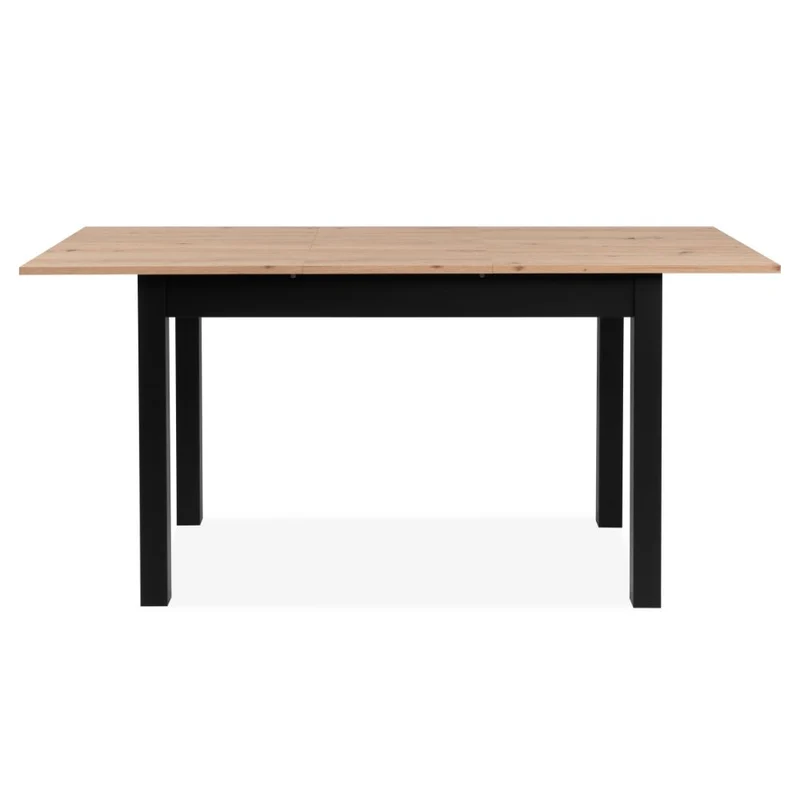 Tavolo allungabile colore rovere e gambe nere 120x70 cm - Coburg