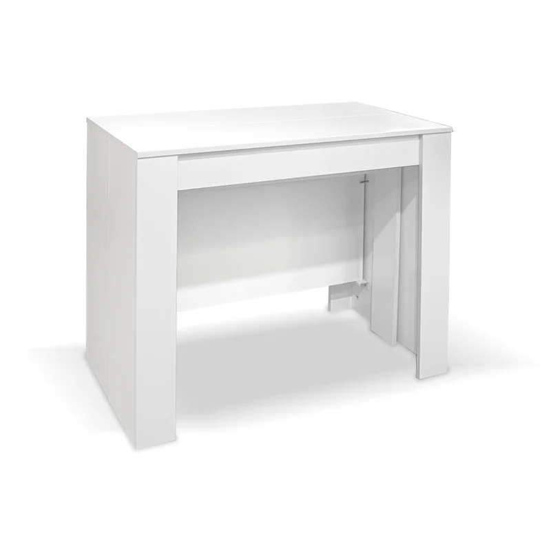 Tavolo consolle colore bianco lucido 90x50 cm allungabile a 3 metri - Ofelia