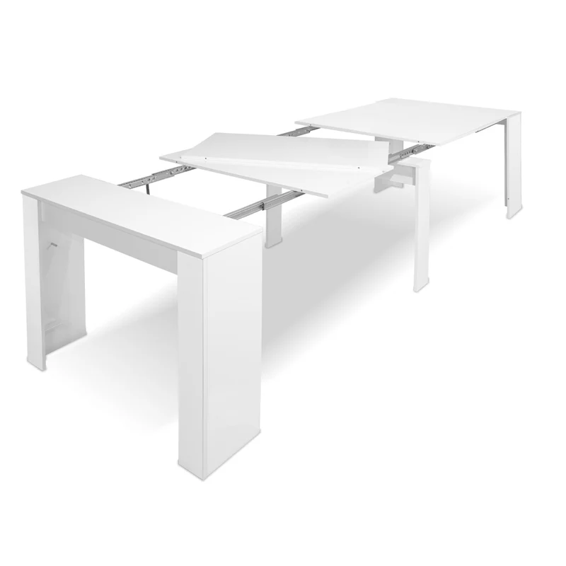Tavolo consolle colore bianco lucido 90x50 cm allungabile a 3 metri - Ofelia