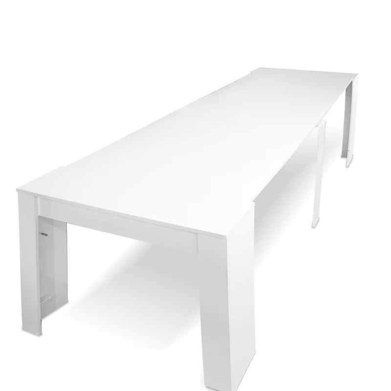 Tavolo consolle colore bianco lucido 90x50 cm allungabile a 3 metri - Ofelia